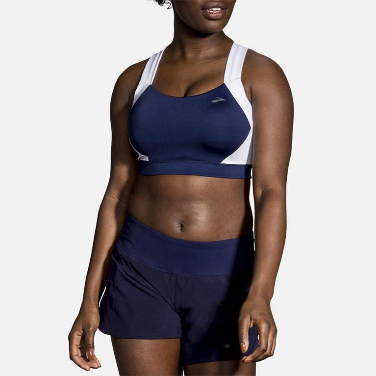 Brooks Womens Uphold Crossback Running Bra - Blue (845196-IVG)